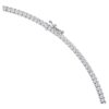 Collana Eternity Tennis con diamanti sintetici da 7 Ct Tw, forma rotonda, oro bianco 14K