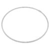 Collana Eternity Tennis con diamanti sintetici da 7 Ct Tw, forma rotonda, oro bianco 14K