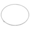 Collana Eternity Tennis con diamanti sintetici da 7 Ct Tw, forma rotonda, oro bianco 14K