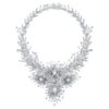 Collana Galaxy con diamanti sintetici 156,62 Ct Tw, forme miste, oro bianco 18 carati