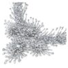 Collana Galaxy con diamanti sintetici 156,62 Ct Tw, forme miste, oro bianco 18 carati
