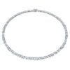 Collana Galaxy Tennis con diamanti sintetici 47,27 Ct Tw, forme miste, oro bianco 18 carati