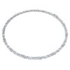 Collana Galaxy Tennis con diamanti sintetici 47,27 Ct Tw, forme miste, oro bianco 18 carati