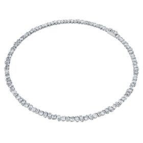 Collana Galaxy Tennis con diamanti sintetici 47,27 Ct Tw, forme miste, oro bianco 18 carati