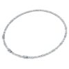 Collana Galaxy Tennis con diamanti sintetici 47,27 Ct Tw, forme miste, oro bianco 18 carati