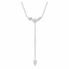 Collana Galaxy Y con diamanti sintetici, 0,7 carati in totale, forme miste, argento sterling