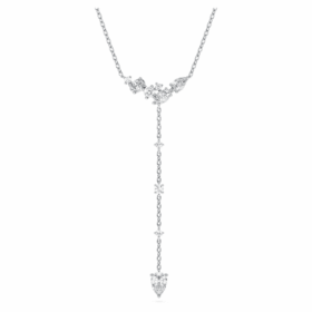 Collana Galaxy Y con diamanti sintetici, 0,7 carati in totale, forme miste, argento sterling