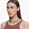 Collana Gema con tagli misti, verde, placcata in oro