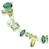 Collana Gema con tagli misti, verde, placcata in oro