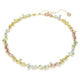 Collana Gema Tennis con tagli misti, multicolore, placcata in oro Collana Gema Tennis con tagli misti, multicolore, placcata in oro