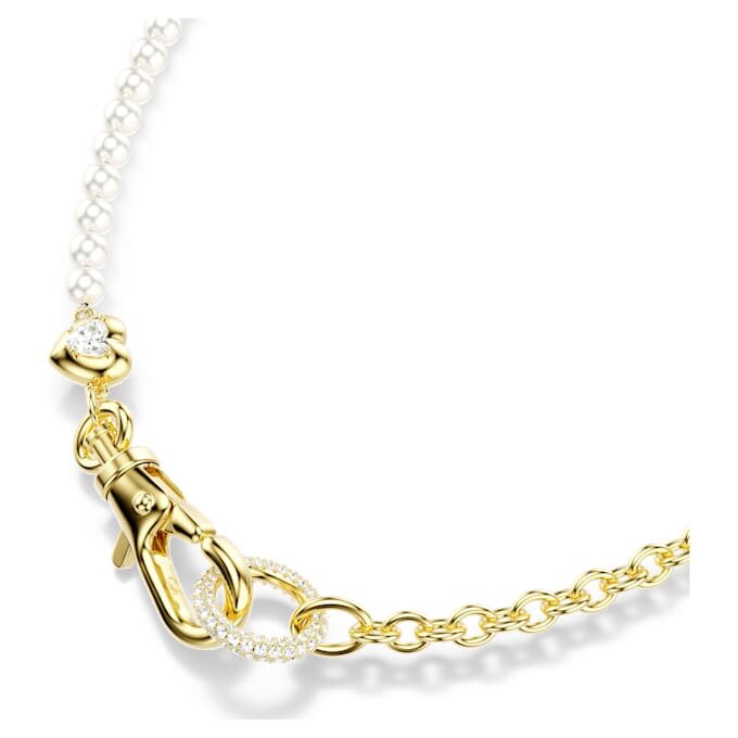 Collana Idyllia con perla di cristallo, bianca, placcata in oro Collana Idyllia con perla di cristallo, bianca, placcata in oro