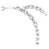 Collana Idyllia con perle di cristallo, tagli misti, bianca, placcata in rodio