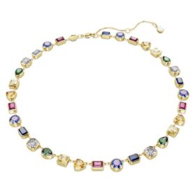 Collana Imber con tagli misti, multicolore, placcata in oro