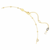 Collana Imber con taglio rotondo, design a gocce sparse, bianca, placcata in oro Collana Imber con taglio rotondo, design a gocce sparse, bianca, placcata in oro