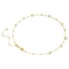 Collana Imber con taglio rotondo, design a gocce sparse, bianca, placcata in oro Collana Imber con taglio rotondo, design a gocce sparse, bianca, placcata in oro