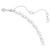 Collana Matrix Tennis con perle di cristallo, taglio rotondo, bianco, placcata in rodio Collana Matrix Tennis con perle di cristallo, taglio rotondo, bianco, placcata in rodio