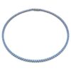 Collana Matrix Tennis con taglio rotondo, blu, placcata in rutenio Collana Matrix Tennis con taglio rotondo, blu, placcata in rutenio