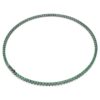 Collana Matrix Tennis con taglio rotondo, verde, placcata in rutenio Collana Matrix Tennis con taglio rotondo, verde, placcata in rutenio