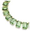 Collana Millenia con cristalli oversize, taglio ottagonale, verde, placcata in oro Collana Millenia con cristalli oversize, taglio ottagonale, verde, placcata in oro