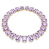 Collana Millenia con cristalli oversize, taglio ottagonale, viola, placcata in oro Collana Millenia con cristalli oversize, taglio ottagonale, viola, placcata in oro
