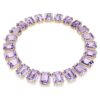 Collana Millenia con cristalli oversize, taglio ottagonale, viola, placcata in oro Collana Millenia con cristalli oversize, taglio ottagonale, viola, placcata in oro