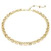 Collana Millenia con taglio ottagonale, giallo, placcata in oro