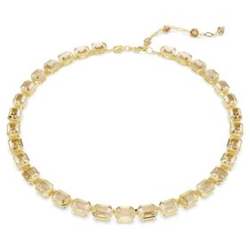 Collana Millenia con taglio ottagonale, giallo, placcata in oro