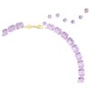 Collana Millenia con taglio ottagonale, viola, placcata in oro