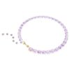 Collana Millenia con taglio ottagonale, viola, placcata in oro