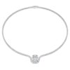 Collana Octagon con diamanti sintetici da laboratorio, 12,86 Ct in totale, forma ottagonale, oro bianco 18 carati