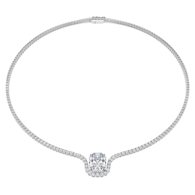 Collana Octagon con diamanti sintetici da laboratorio, 12,86 Ct in totale, forma ottagonale, oro bianco 18 carati