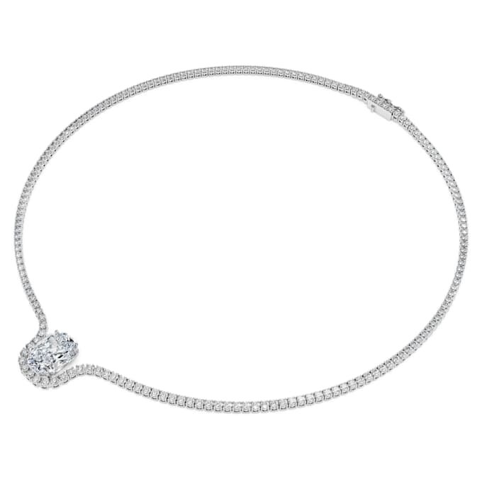 Collana Octagon con diamanti sintetici da laboratorio, 12,86 Ct in totale, forma ottagonale, oro bianco 18 carati