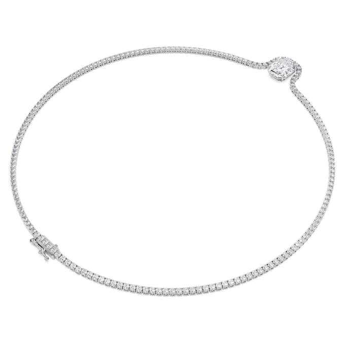 Collana Octagon con diamanti sintetici da laboratorio, 12,86 Ct in totale, forma ottagonale, oro bianco 18 carati