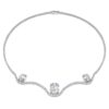 Collana ottagonale con diamanti sintetici 19,90 Ct Tw, forma ottagonale, oro bianco 18 carati Collana ottagonale con diamanti sintetici 19,90 Ct Tw, forma ottagonale, oro bianco 18 carati
