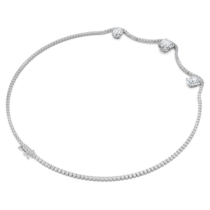 Collana ottagonale con diamanti sintetici 19,90 Ct Tw, forma ottagonale, oro bianco 18 carati Collana ottagonale con diamanti sintetici 19,90 Ct Tw, forma ottagonale, oro bianco 18 carati