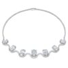 Collana ottagonale con diamanti sintetici 37,70 Ct Tw, forma ottagonale, oro bianco 18 carati Collana ottagonale con diamanti sintetici 37,70 Ct Tw, forma ottagonale, oro bianco 18 carati