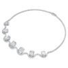 Collana ottagonale con diamanti sintetici 37,70 Ct Tw, forma ottagonale, oro bianco 18 carati Collana ottagonale con diamanti sintetici 37,70 Ct Tw, forma ottagonale, oro bianco 18 carati