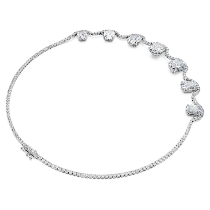Collana ottagonale con diamanti sintetici 37,70 Ct Tw, forma ottagonale, oro bianco 18 carati Collana ottagonale con diamanti sintetici 37,70 Ct Tw, forma ottagonale, oro bianco 18 carati