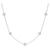 Collana ottagonale con diamanti sintetici da 0,7 carati in totale, forma rotonda, argento sterling Collana ottagonale con diamanti sintetici da 0,7 carati in totale, forma rotonda, argento sterling