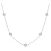 Collana ottagonale con diamanti sintetici da 0,7 carati in totale, forma rotonda, argento sterling Collana ottagonale con diamanti sintetici da 0,7 carati in totale, forma rotonda, argento sterling