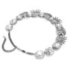 Collana “The Vienna Collection” a forma di piuma, bianca, placcata in rutenio Collana “The Vienna Collection” a forma di piuma, bianca, placcata in rutenio