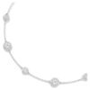 Collana Una Angelic con motivi a doppio lato dal taglio rotondo, bianca, placcata in rodio