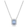 Collana Una con taglio ottagonale, blu, placcata in rodio Collana Una con taglio ottagonale, blu, placcata in rodio