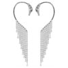 Cuff per orecchie della Collezione Vienna “Swan”, bianco, placcato in rutenio Cuff per orecchie della Collezione Vienna “Swan”, bianco, placcato in rutenio