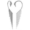 Cuff per orecchie della Collezione Vienna “Swan”, bianco, placcato in rutenio Cuff per orecchie della Collezione Vienna “Swan”, bianco, placcato in rutenio