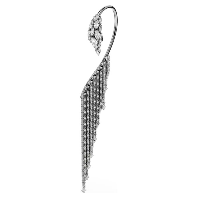 Cuff per orecchie della Collezione Vienna “Swan”, bianco, placcato in rutenio Cuff per orecchie della Collezione Vienna “Swan”, bianco, placcato in rutenio