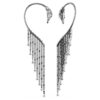 Cuff per orecchie della Collezione Vienna “Swan”, bianco, placcato in rutenio Cuff per orecchie della Collezione Vienna “Swan”, bianco, placcato in rutenio
