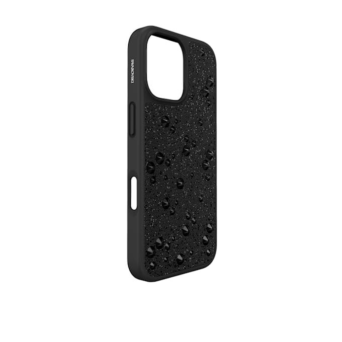 Custodia per smartphone con cristalli a fondo piatto, iPhone® 17, nero Custodia per smartphone con cristalli a fondo piatto, iPhone® 17, nero