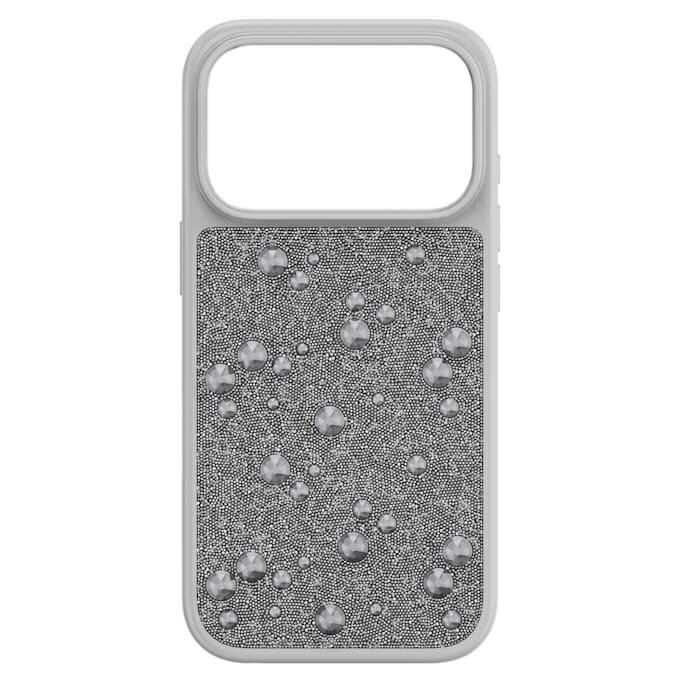 Custodia per smartphone con cristalli sul retro piatto, iPhone® 17 Pro, argento Custodia per smartphone con cristalli sul retro piatto, iPhone® 17 Pro, argento