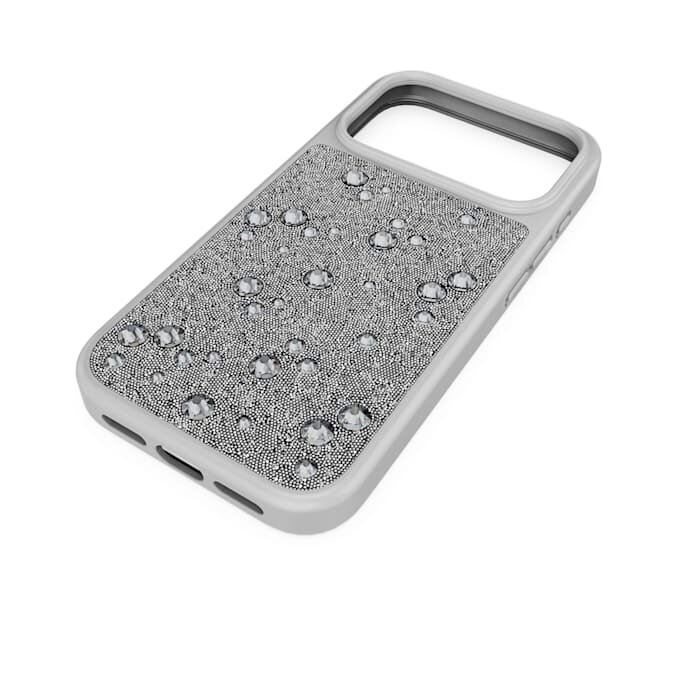 Custodia per smartphone con cristalli sul retro piatto, iPhone® 17 Pro, argento Custodia per smartphone con cristalli sul retro piatto, iPhone® 17 Pro, argento